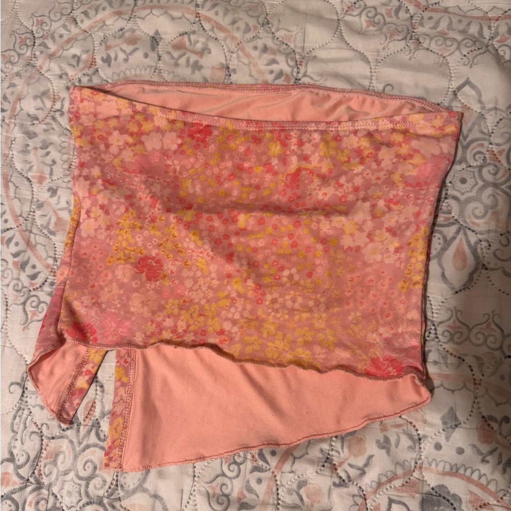 SHEIN Pink Floral Crop Top